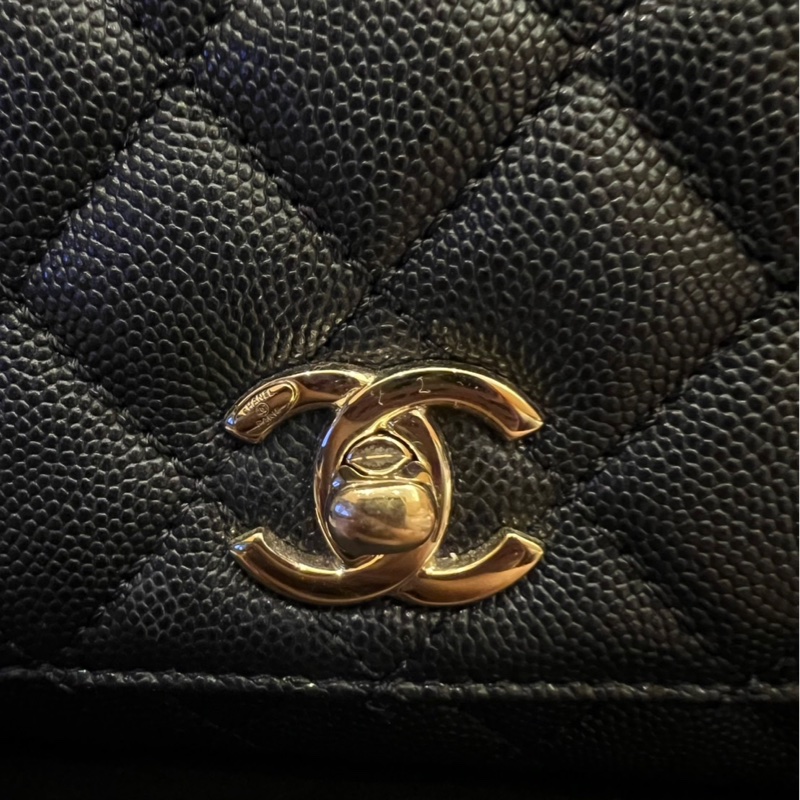 Chanel coco handle mini 芯片款 黑金 近新商品-16