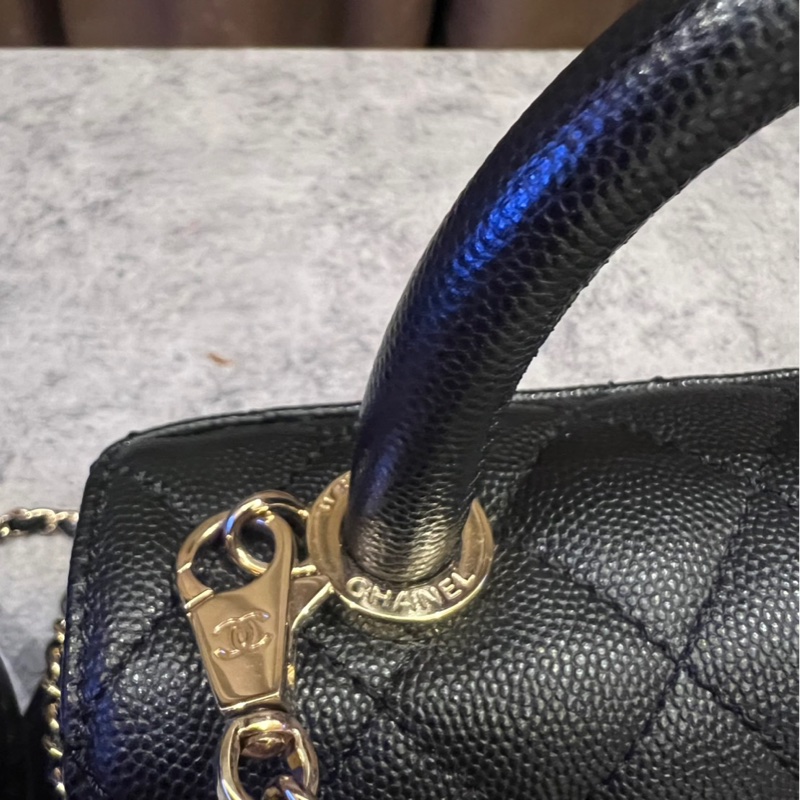 Chanel coco handle mini 芯片款 黑金 近新商品-17