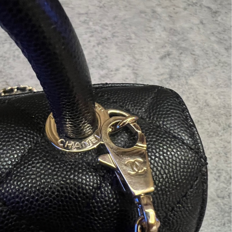 Chanel coco handle mini 芯片款 黑金 近新商品-18