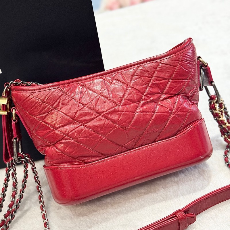 香奈兒/Chanel紅色流浪包小號 肩背包-0