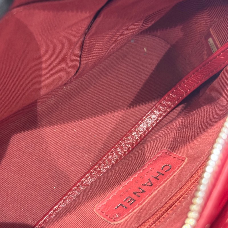 香奈兒/Chanel紅色流浪包小號 肩背包-8