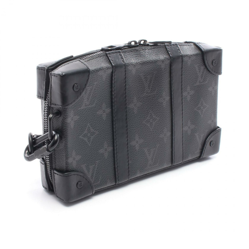 LOUIS VUITTON 軟皮箱皮夾 單肩包 M69838 Monogram eclipse 黑色 二手-1