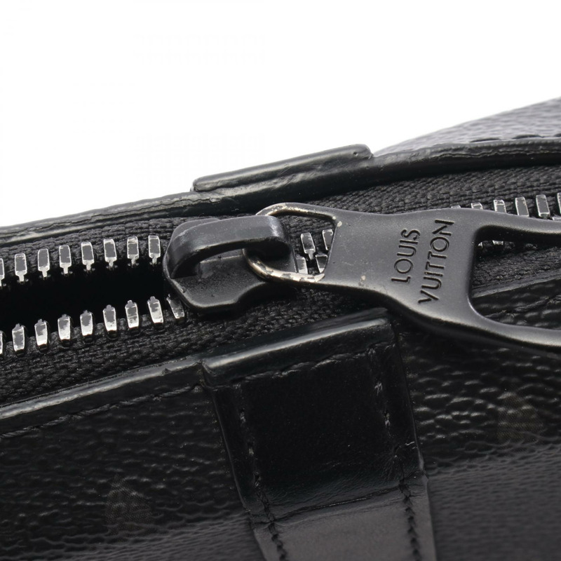 LOUIS VUITTON 軟皮箱皮夾 單肩包 M69838 Monogram eclipse 黑色 二手-5