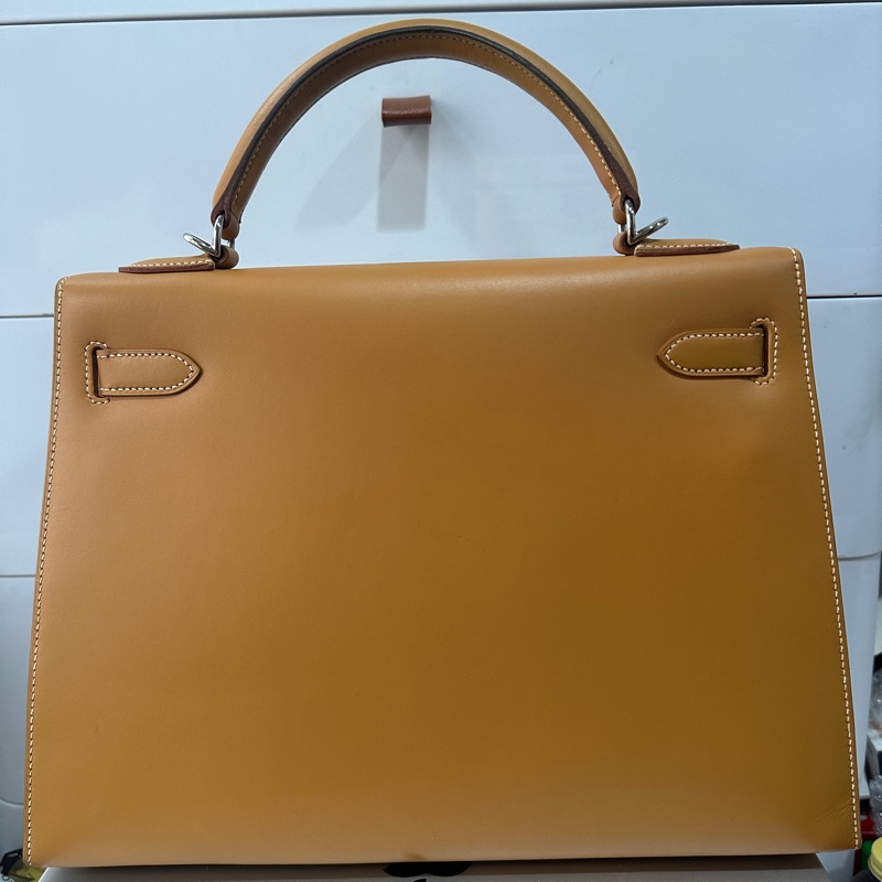愛馬仕 雙環外缝32 Kelly 馬鞍皮 肩帶鎖具齊全，框F刻-7