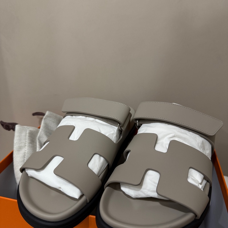 ［售出］全新 hermes 二舅鞋 39號 鵝卵石米色-3