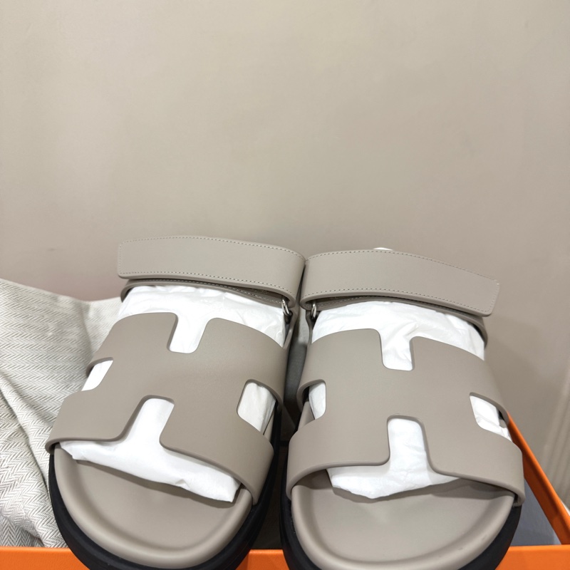 ［售出］全新 hermes 二舅鞋 39號 鵝卵石米色-4