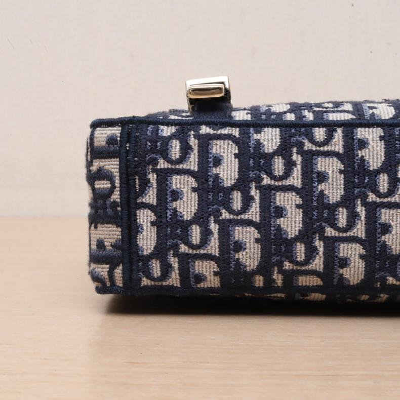 Diorcamp 郵差信使包 小號 23 藍色 帆布 淺金扣 2022-3