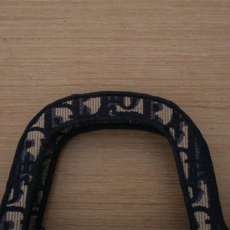 Book Tote 迷你 21.5 墨藍色 帆布 Oblique印花字母刺繡-5