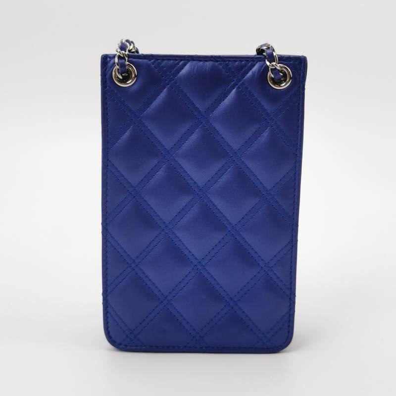 Chanel 牛皮 純色 絎縫 雙C 標識 單肩包-4