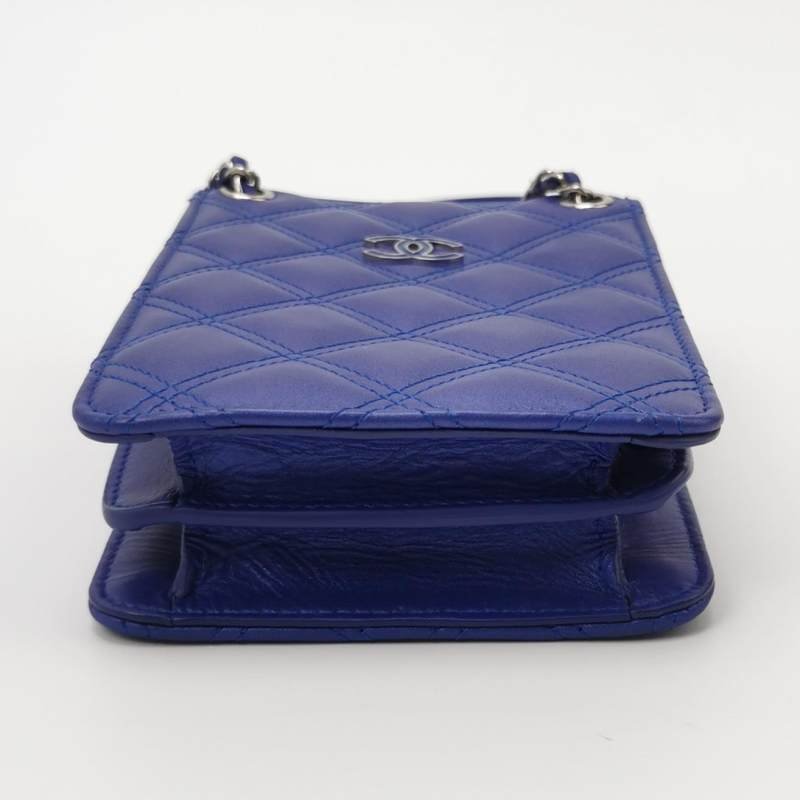 Chanel 牛皮 純色 絎縫 雙C 標識 單肩包-5