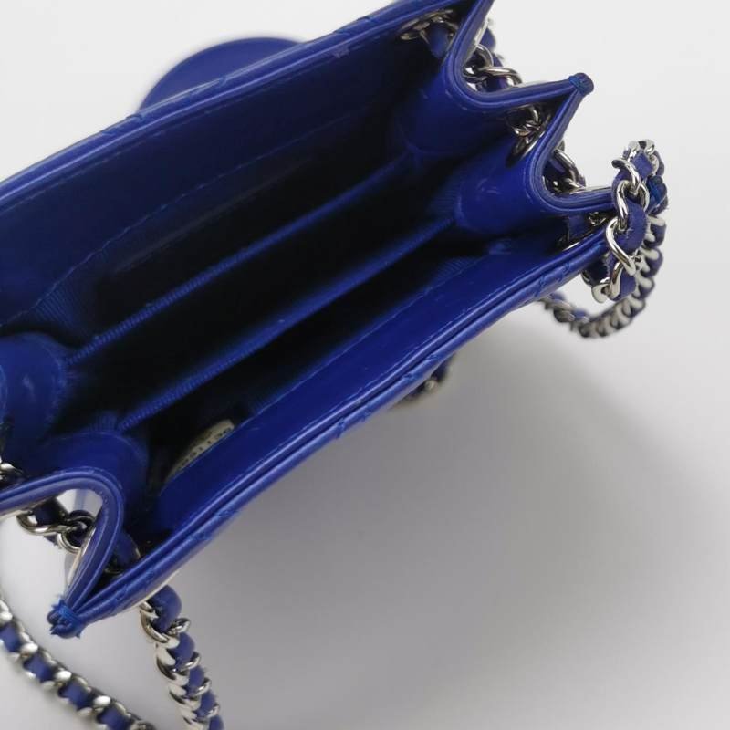 Chanel 牛皮 純色 絎縫 雙C 標識 單肩包-6