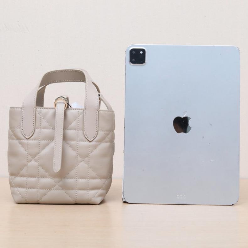 米色 皮革C 金釦 2025 Toujours 豎版 13cm-2