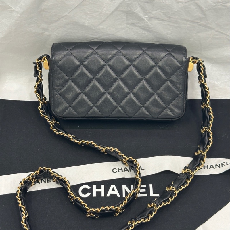 香奈兒 Chanel 23k 法棍包 黑金 全新現貨-1
