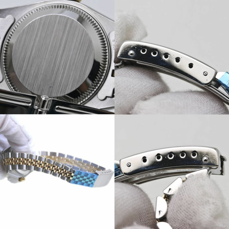 ROLEX 勞力士 Datejust 10 件鑽石灰印電腦 79173G 女士手錶 18K 黃金與不鏽鋼 40081-6