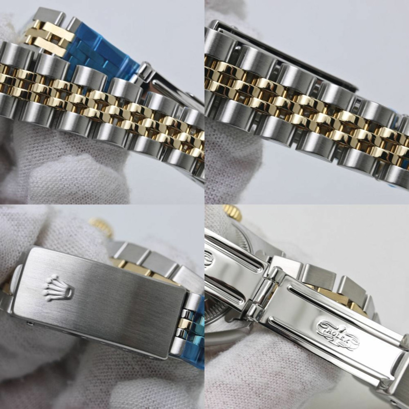 ROLEX 勞力士 Datejust 10 件鑽石灰印電腦 79173G 女士手錶 18K 黃金與不鏽鋼 40081-7