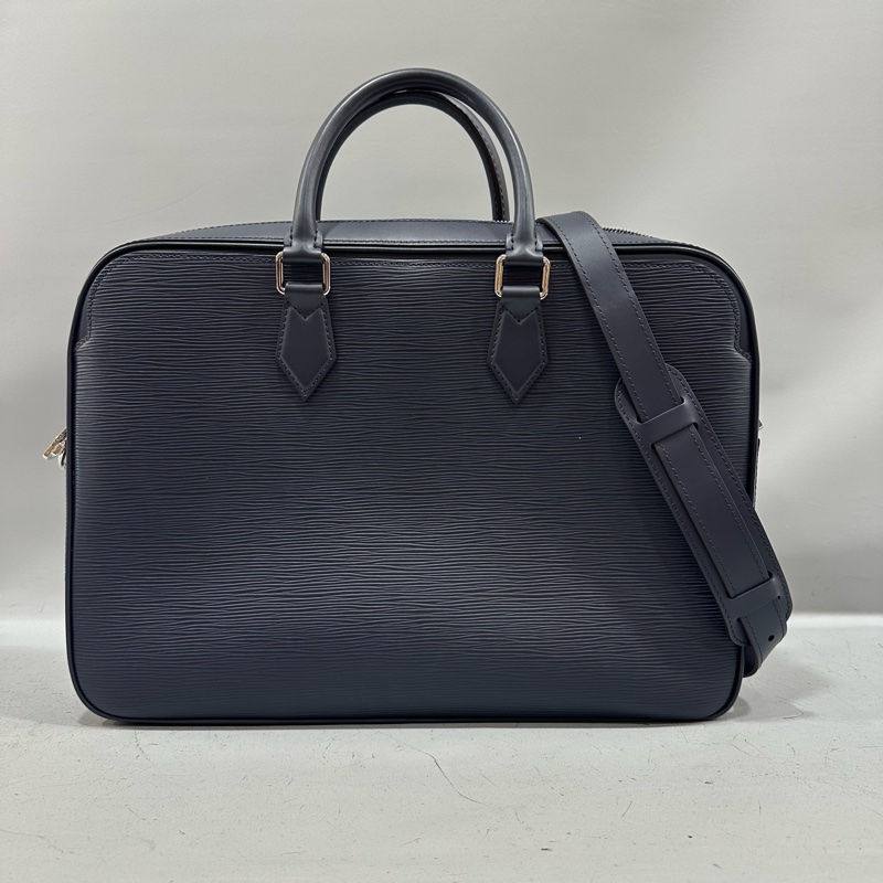 LV M54405 藍色水波紋EPI手提斜背公事包-0