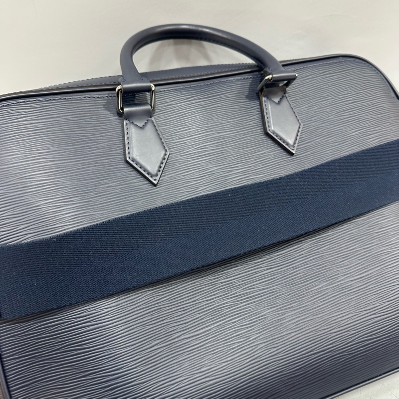 LV M54405 藍色水波紋EPI手提斜背公事包-4