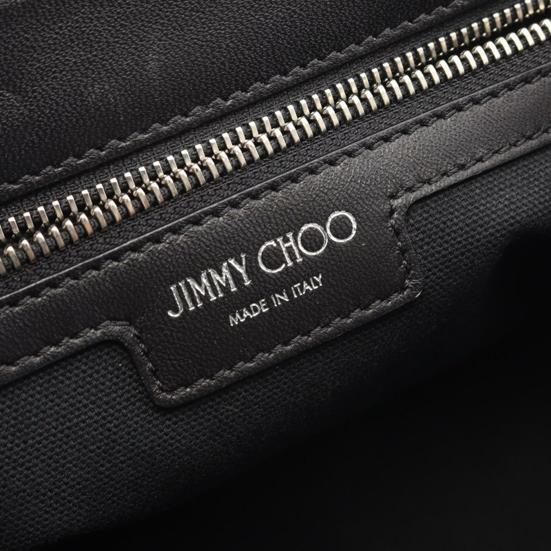 JIMMY CHOO Helia 鏈條單肩包 皮革 黑色 二手 女士-3