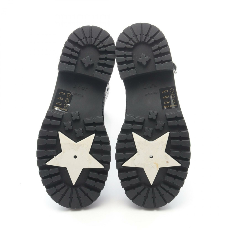 Christian Dior D-TRAP 靴子皮革黑色二手女士 #35 1/2 D-3