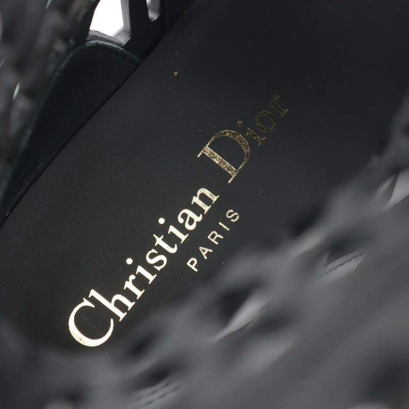 Christian Dior D-TRAP 靴子皮革黑色二手女士 #35 1/2 D-4
