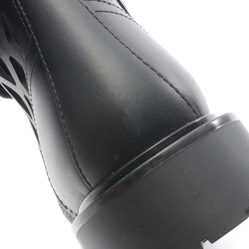 Christian Dior D-TRAP 靴子皮革黑色二手女士 #35 1/2 D-7