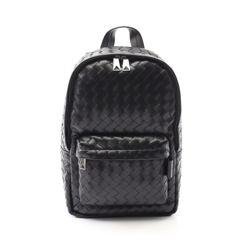 BOTTEGA VENETA Intrecciato 背包 828524V2HL28803 皮革黑色全新男式-0