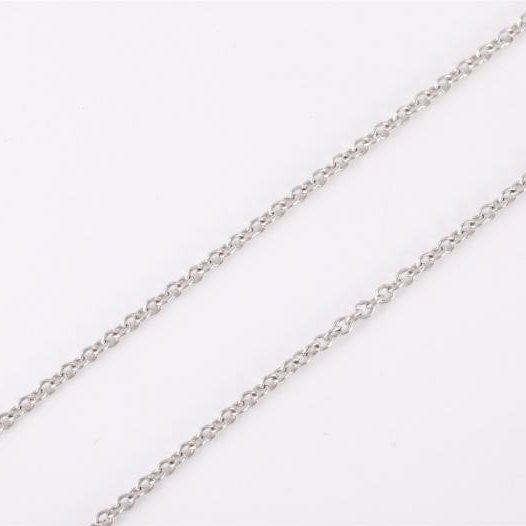 18K白金 鑽石 pt950 白金 中國結 半鑽 鑰匙項链 18K-3