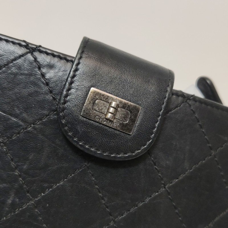 Chanel 2.55 Bag 牛皮 菱格 絎縫 長方形旋扣 錢包-9