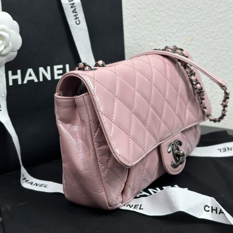 Chanel香奈兒 CF中號 人魚姬粉 22開 肩背包 斜背包-1