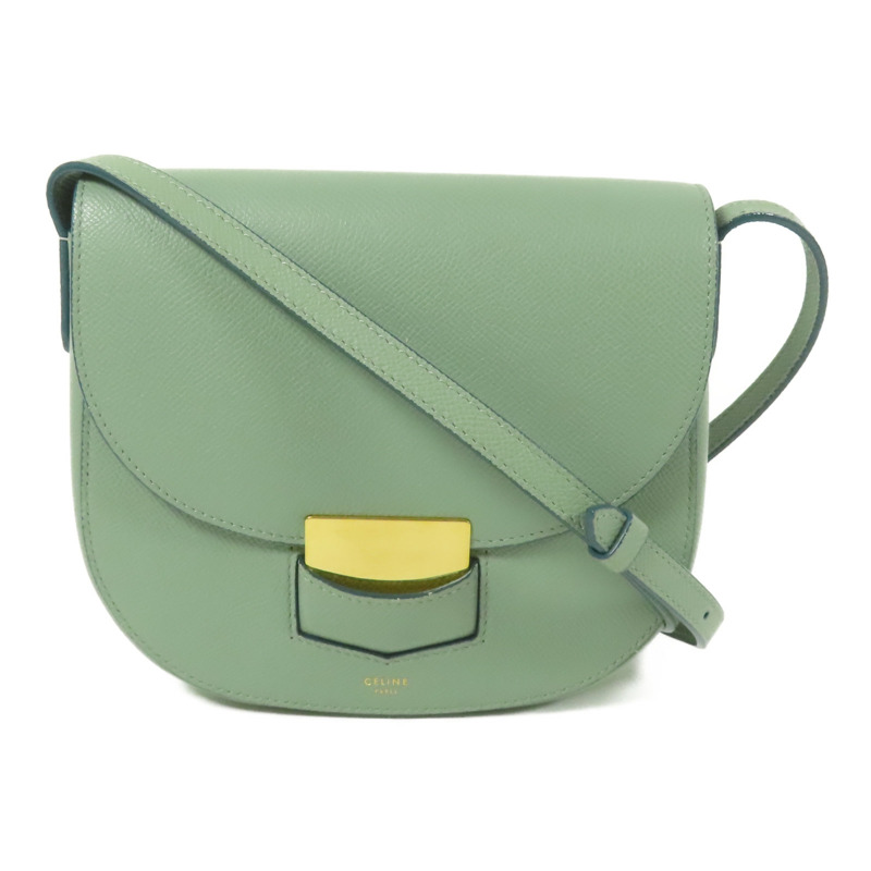 CELINE 牛皮皮革Trotteur金扣肩背袋-0