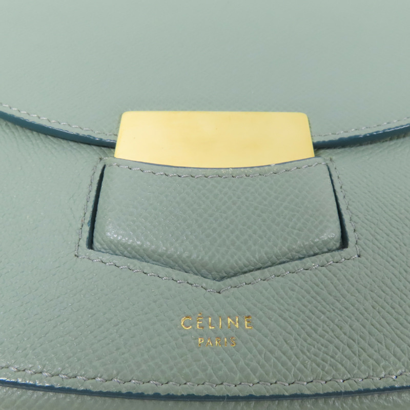 CELINE 牛皮皮革Trotteur金扣肩背袋-7