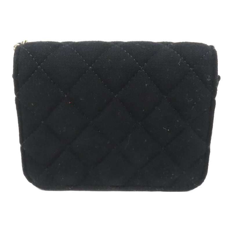 CHANEL 棉質Mini Chain Bag金扣鏈帶肩背袋-2