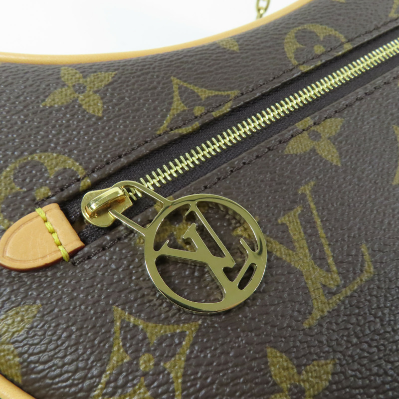 LOUIS VUITTON Monogram Loop金扣肩背袋棕色-12
