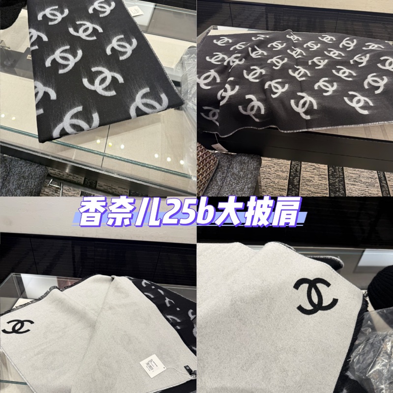 CHANEL 25b 滿logo大披肩-3
