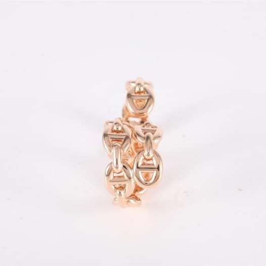 18K玫瑰金 玫瑰金 豬鼻子戒指 雙圈指環戒指 新款 53 18K-2