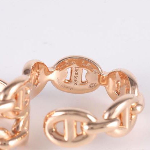 18K玫瑰金 玫瑰金 豬鼻子戒指 雙圈指環戒指 新款 53 18K-5