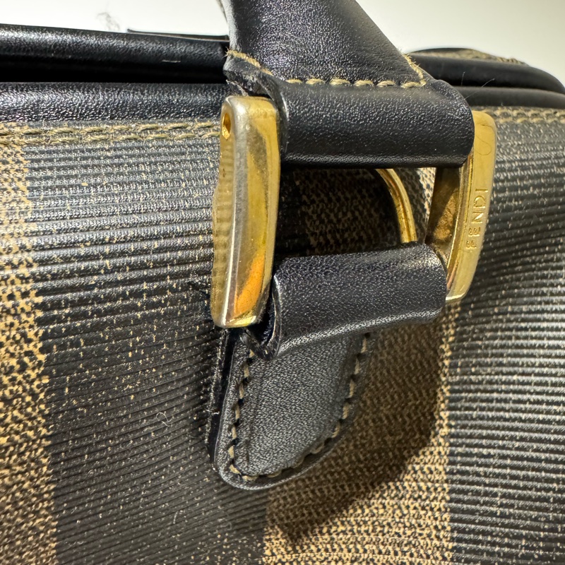 Fendi vintage 直紋波士頓包-9