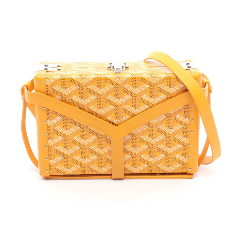 GOYARD Menodiaire Trunk 斜背包 單肩包 帆布 皮革 黃色 多色-0