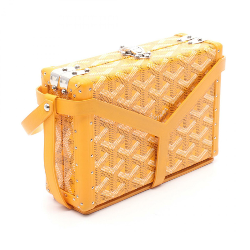 GOYARD Menodiaire Trunk 斜背包 單肩包 帆布 皮革 黃色 多色-1