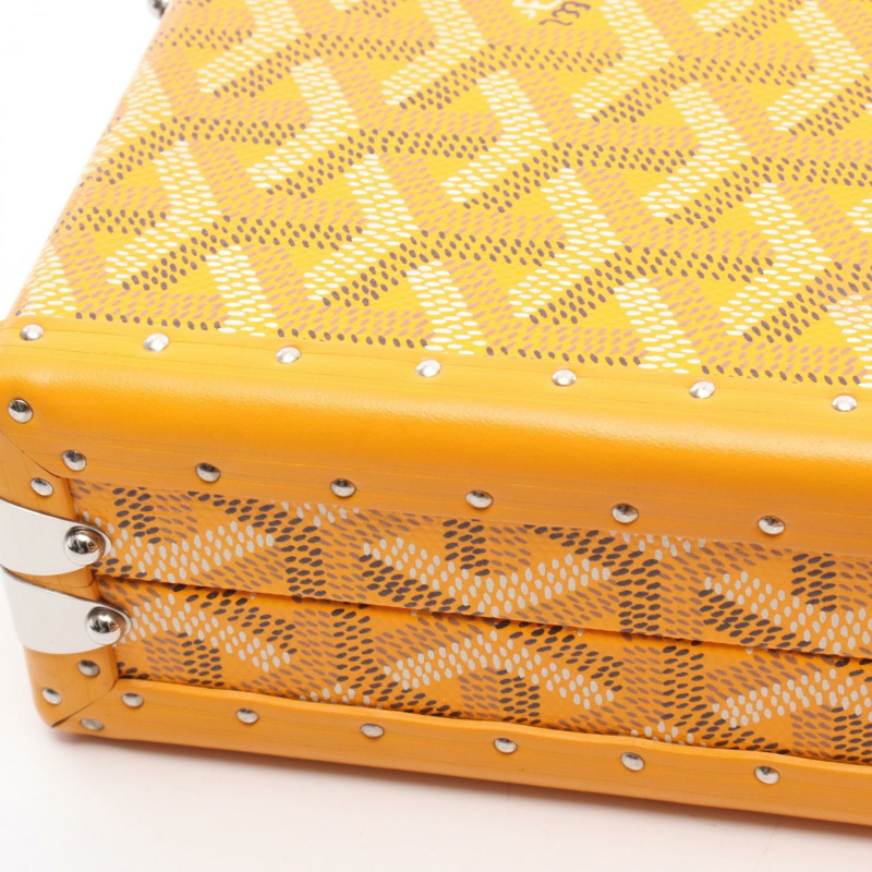 GOYARD Menodiaire Trunk 斜背包 單肩包 帆布 皮革 黃色 多色-4