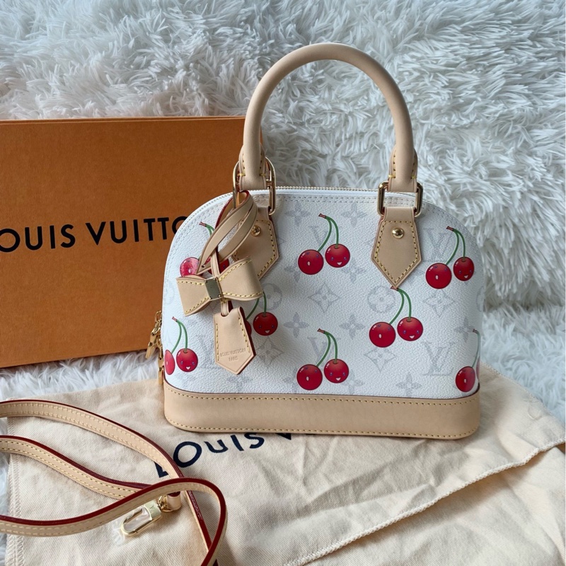 LV alma bb 村上隆櫻桃系列 白色-0