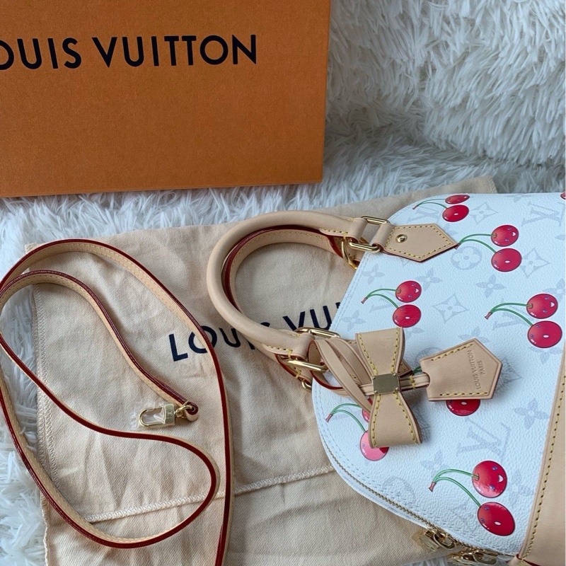 LV alma bb 村上隆櫻桃系列 白色-1