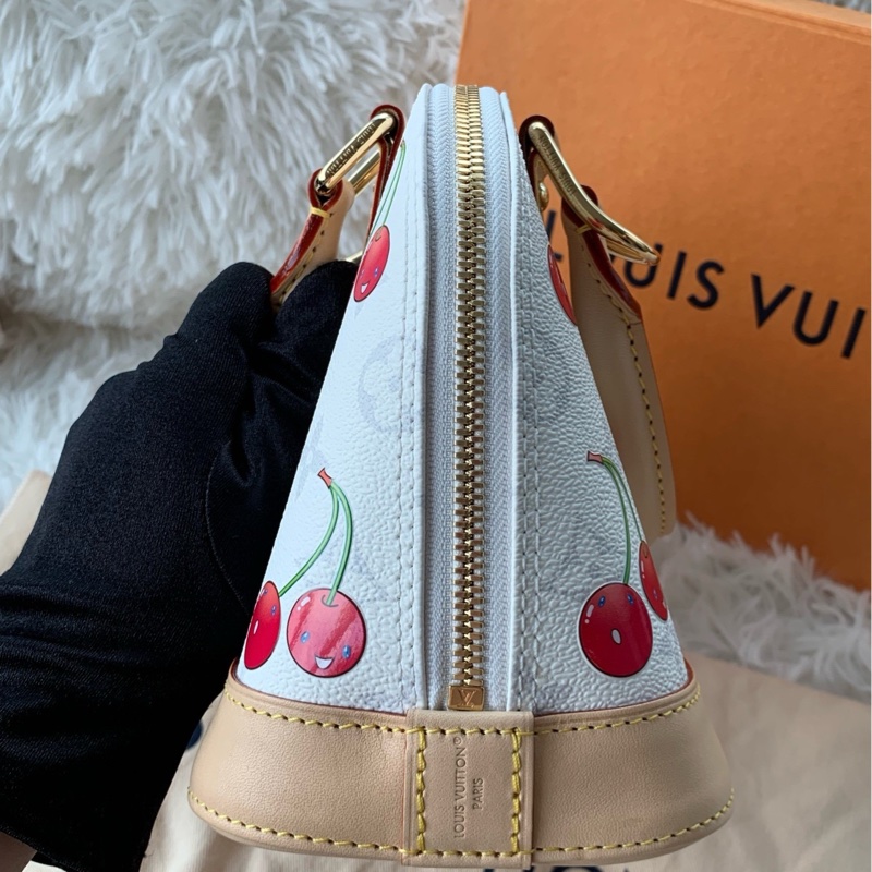 LV alma bb 村上隆櫻桃系列 白色-2