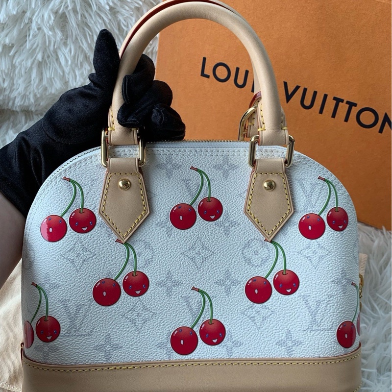 LV alma bb 村上隆櫻桃系列 白色-3