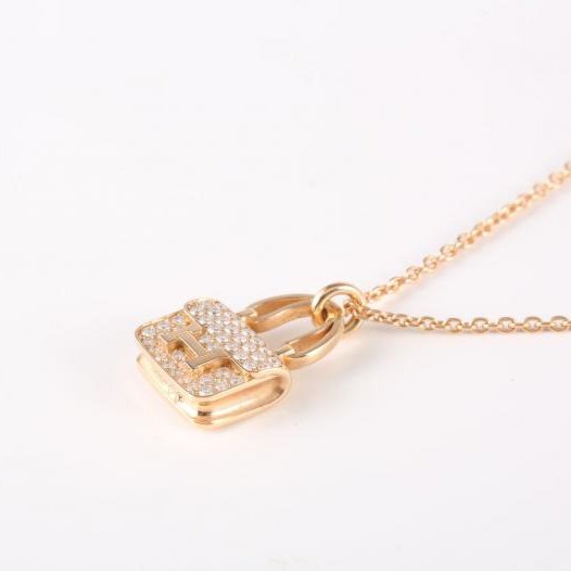 Amulettes Constance 康康 項鍊 滿鑽 新扣 18K玫瑰金/鑽石 項鍊 玫瑰金 18K-2