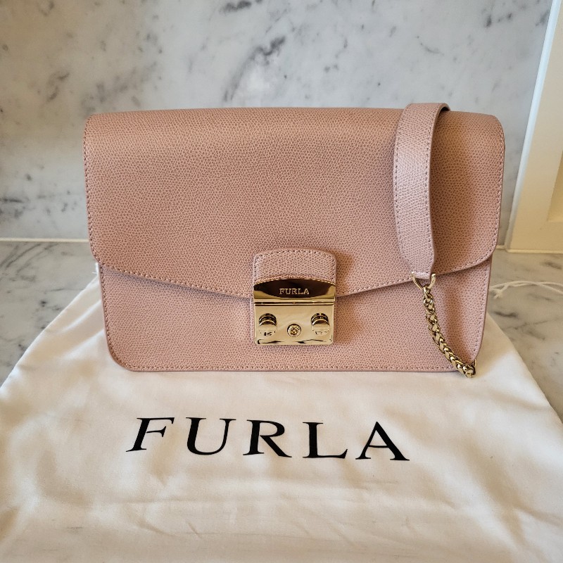 FURLA Metropilis 粉裸色 肩背-0