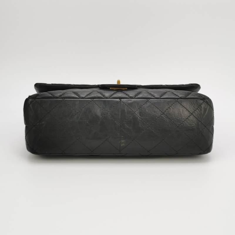 Chanel 2.55 Flag Bag 經典款 油蠟皮 菱格 絎縫 矩形旋扣 單肩包-5