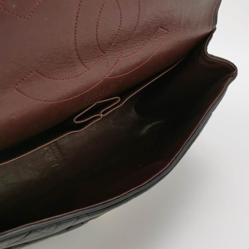 Chanel 2.55 Flag Bag 經典款 油蠟皮 菱格 絎縫 矩形旋扣 單肩包-6