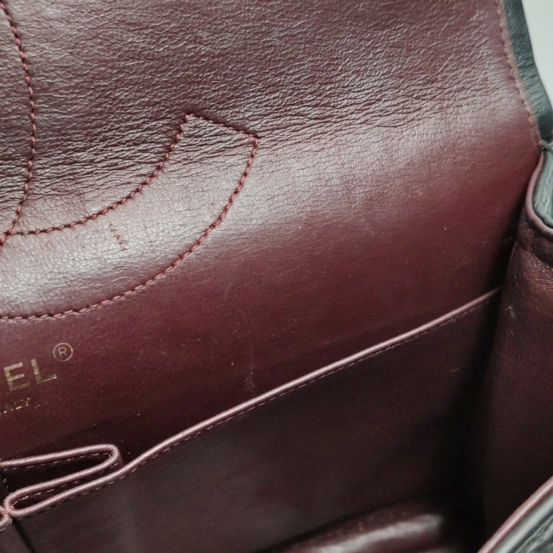 Chanel 2.55 Flag Bag 經典款 油蠟皮 菱格 絎縫 矩形旋扣 單肩包-9