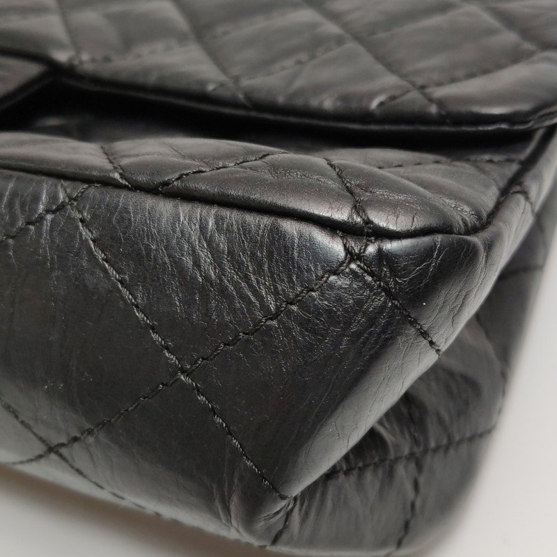 Chanel 2.55 Flag Bag 經典款 油蠟皮 菱格 絎縫 矩形旋扣 單肩包-23